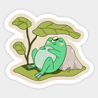 Napping Cow-Frog Sticker